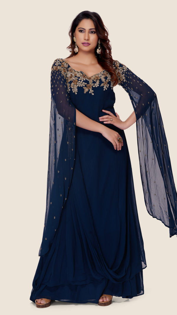 COUTURE, New Arrivals, WOMEN, Maxi Dresses | INDO WESTERN GOWN