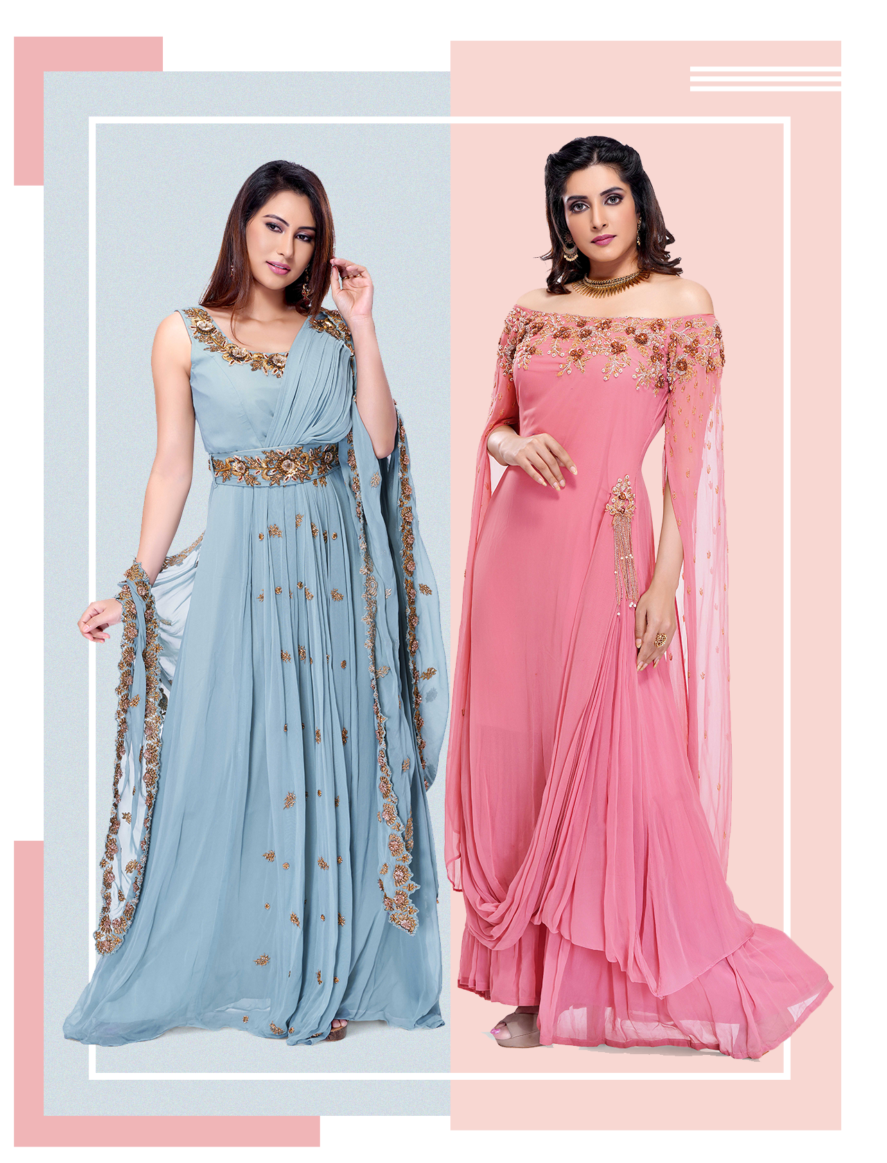 pink ethnic wear